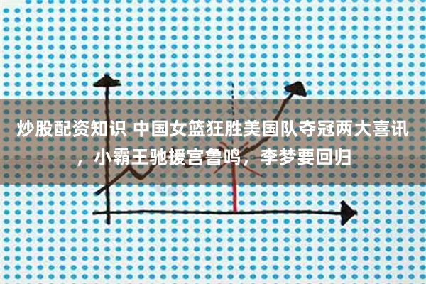 炒股配资知识 中国女篮狂胜美国队夺冠两大喜讯，小霸王驰援宫鲁鸣，李梦要回归